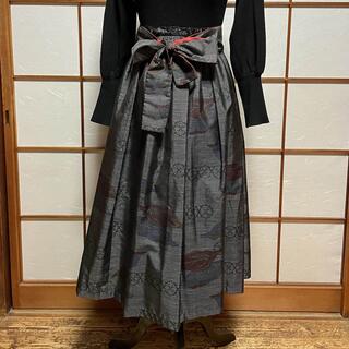 大島紬　リメイク　スカート(ロングスカート)