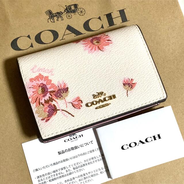 【新品未使用】COACH 花柄カードケース