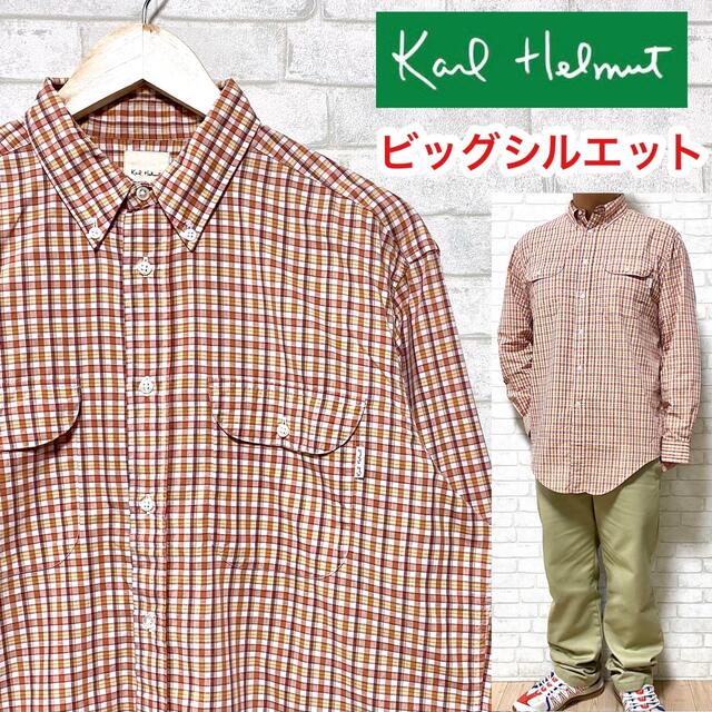 Karl Helmut(カールヘルム)のKarl Helmut カールヘルム チェック柄 ビッグシルエットコットンシャツ メンズのトップス(シャツ)の商品写真