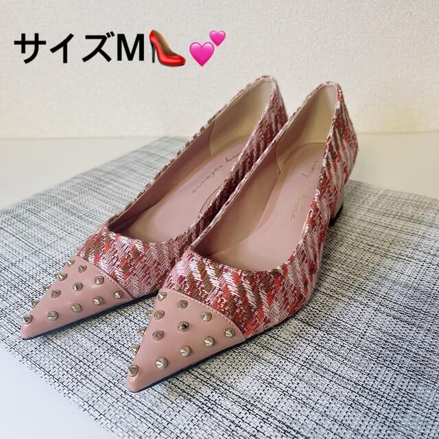 eimy istoire(エイミーイストワール)の【c•*様専用】エイミーイストワール💕/スタッズ付きツイードパンプス レディースの靴/シューズ(ハイヒール/パンプス)の商品写真