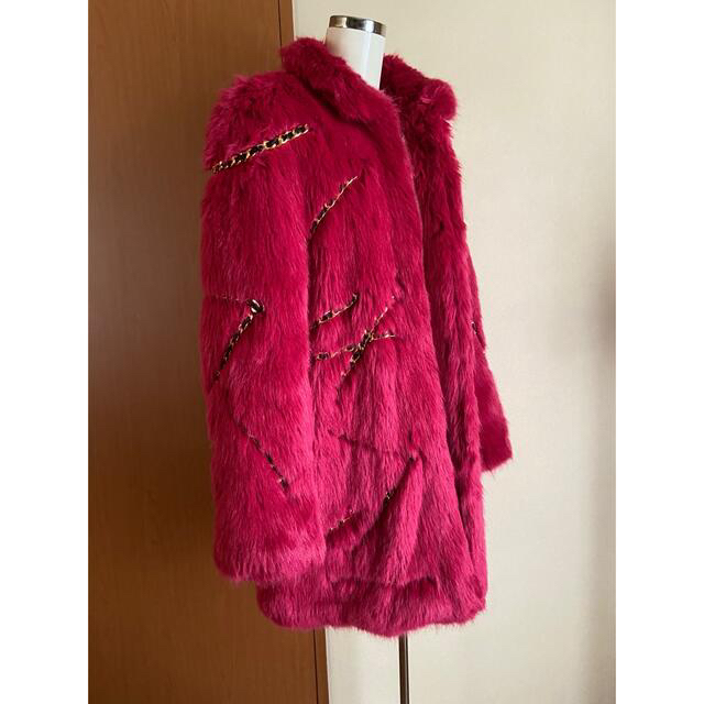 きです MOSCHINO コラボ フェイクファーコートの通販 by coのお店 ...