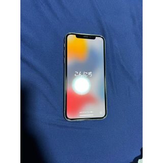 アイフォーン(iPhone)の【美品】iPhoneX 64GB シルバー SIMフリー(スマートフォン本体)