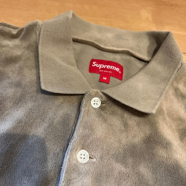 Supreme(シュプリーム)のTAA様supreme bleached velour polo L/S  メンズのトップス(ポロシャツ)の商品写真