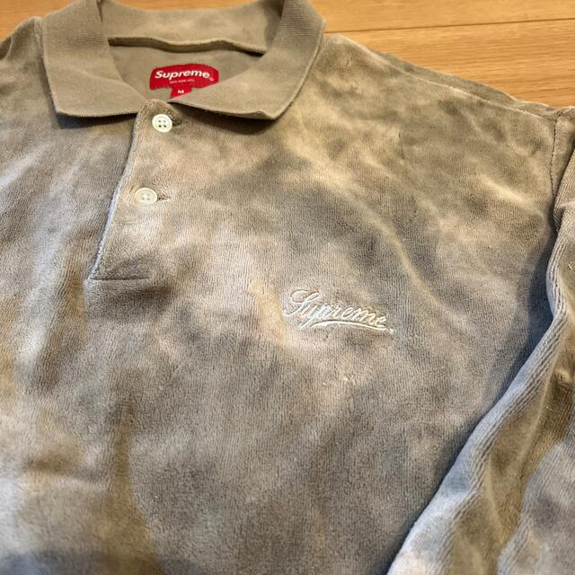 Supreme(シュプリーム)のTAA様supreme bleached velour polo L/S  メンズのトップス(ポロシャツ)の商品写真