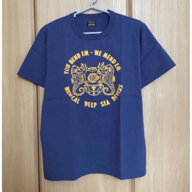 THE REAL McCOY'S(ザリアルマッコイズ)のリアルマッコイズ  ミリタリー  Tシャツ  ネイビー　38 メンズのトップス(Tシャツ/カットソー(半袖/袖なし))の商品写真