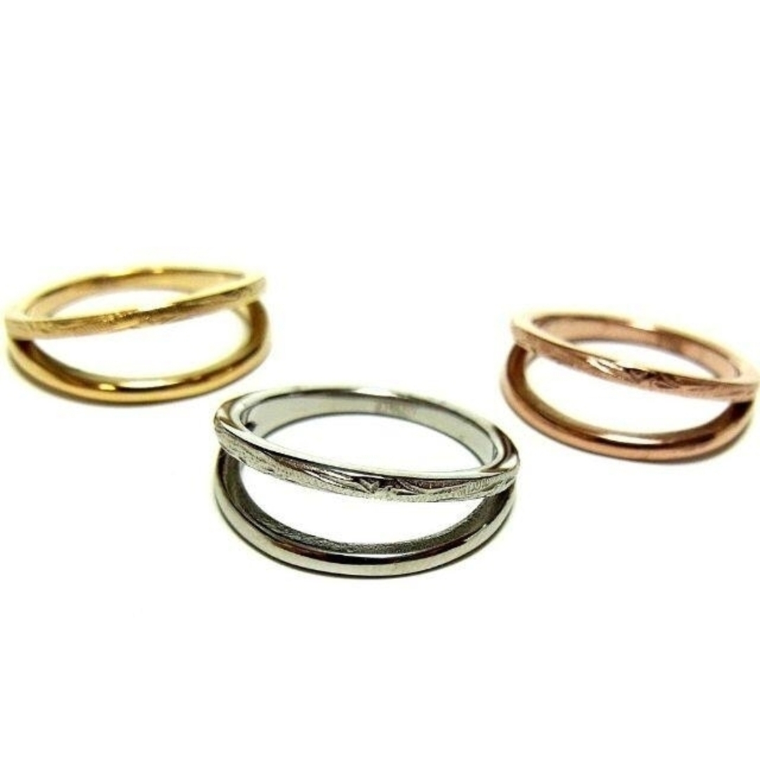 【限定ペアセット】ハワイアンジュエリー 2連 リング K14 指輪 メンズのアクセサリー(リング(指輪))の商品写真