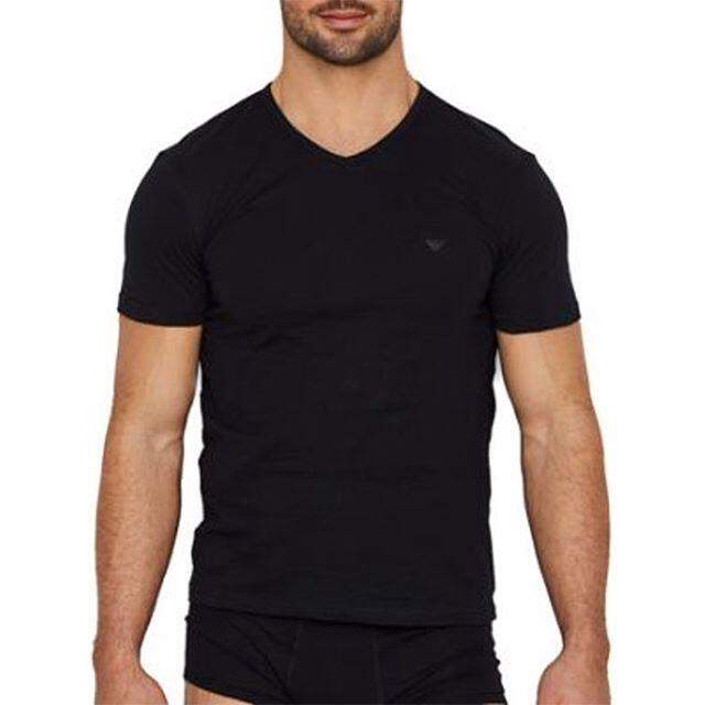 Emporio Armani(エンポリオアルマーニ)のEMPORIO ARMANI ピュアコットンVネックＴシャツ グレーマルチ 3枚 メンズのトップス(Tシャツ/カットソー(半袖/袖なし))の商品写真