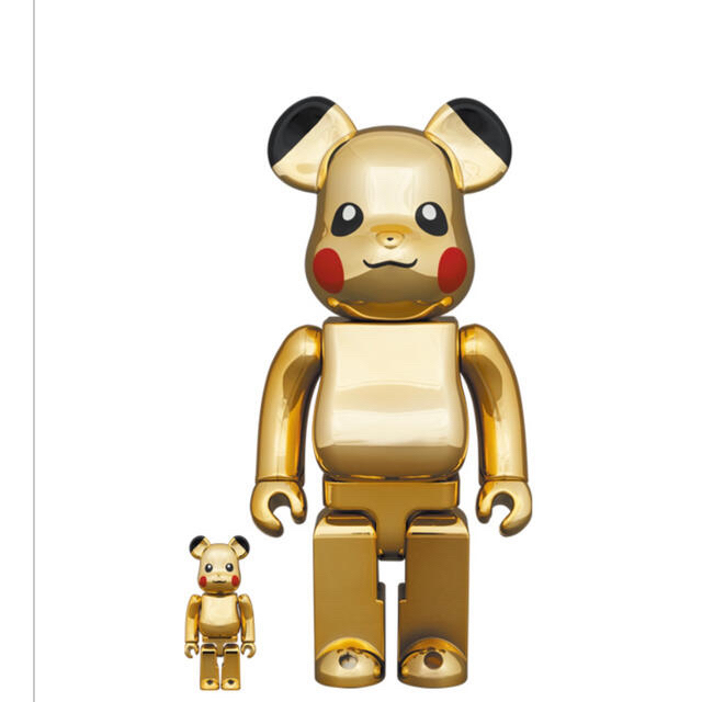 BE@RBRICK ピカチュウ GOLD CHROME 100％ 400％-