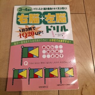 3~4歳の右脳+左脳ドリル 1日3問でIQ20UP!(語学/参考書)