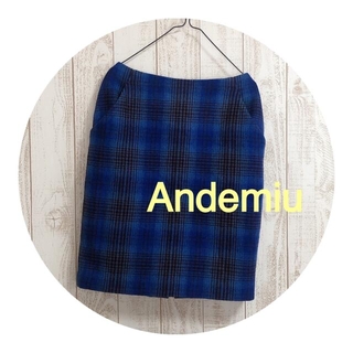 アンデミュウ(Andemiu)の【Andemiu】チェック柄スカート/Sサイズ(ひざ丈スカート)