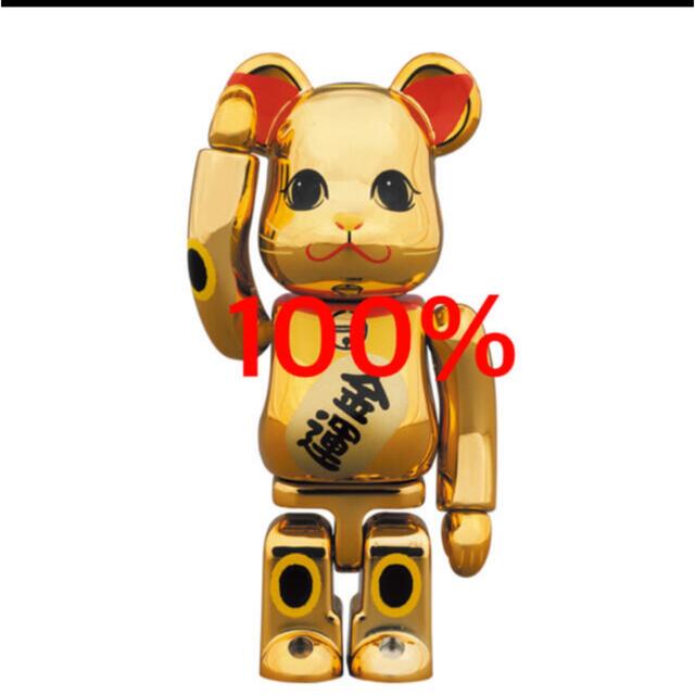 BE@RBRICK 招き猫 金運 金メッキ 参 100%