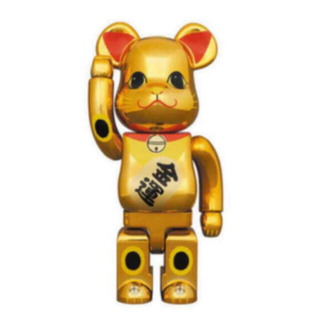 おもちゃBE@RBRICK 招き猫 金運 金メッキ 参 400%