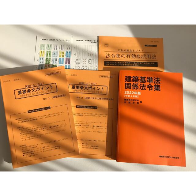 建築基準法関係法令集 日建学院　一級建築士　法令集　2022年　令和4  建築士