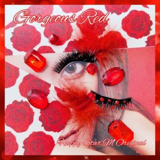 ❤★Gorgeous Red★partyまつげ ゴージャス レッド★送無料●即購(つけまつげ)