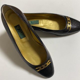 グッチ(Gucci)の正規品美品　GUCCI グッチ　フラットパンプス(ハイヒール/パンプス)