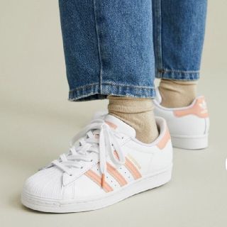 アディダス(adidas)のるち様専用！adidas オリジナルス スーパースター ピンク24.5cm(スニーカー)