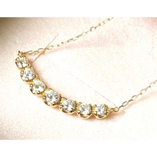 アーカー(AHKAH)の専用✨新品！K18 ダイヤモンド スマイル ライン バー ネックレス 0.3ct(ネックレス)