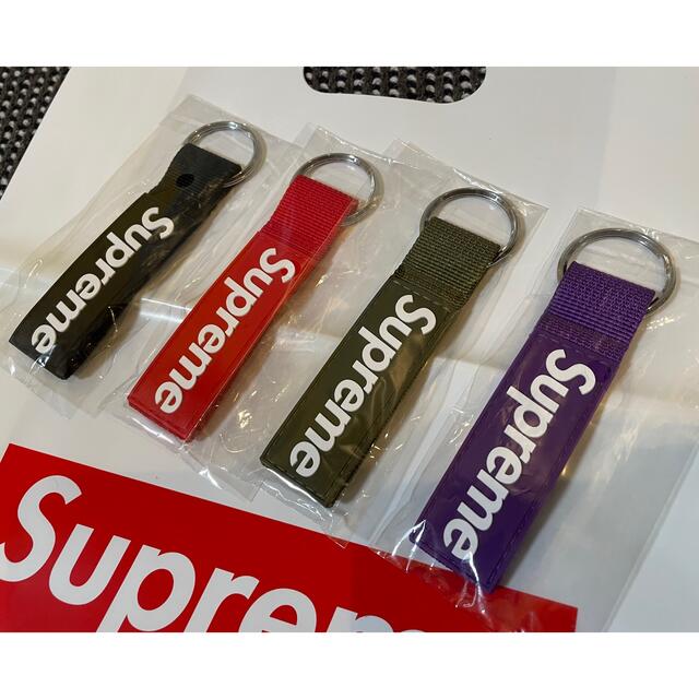 4色セット supreme Webbing Keychain キーチェーン