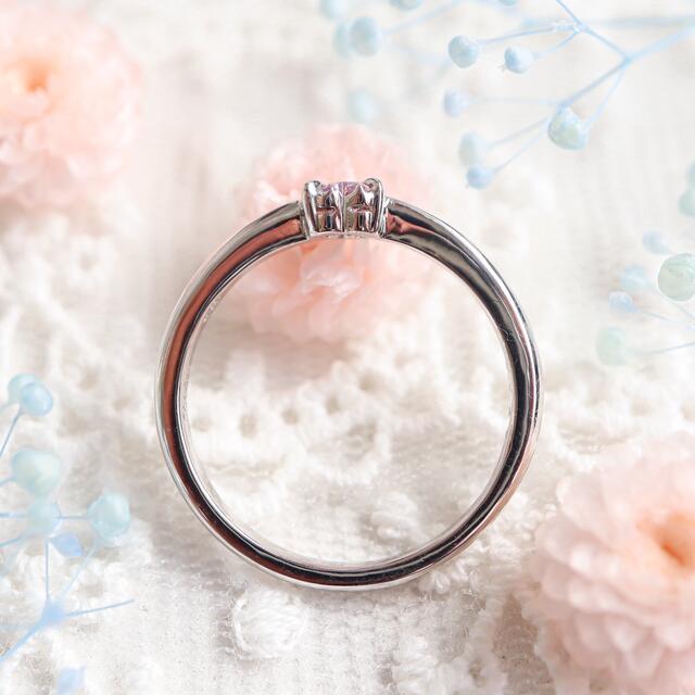 天然ピンクダイヤモンド0.087ct プラチナリング レディースのアクセサリー(リング(指輪))の商品写真