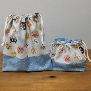 of様専用　ハンドメイド　アンパンマン　ランチマット　お弁当袋　お着替え袋(バッグ/レッスンバッグ)