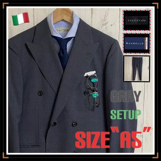 スーツカンパニー(THE SUIT COMPANY)の※shin様【HILTON】美品！ダブルブレストセットアップ！チャコールグレー♪(セットアップ)