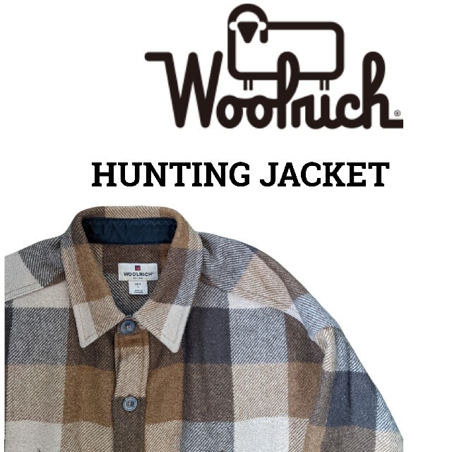 WOOLRICH(ウールリッチ)のWOOLRICHウールリッチ ハンティングジャケット ブラウンチェック L メンズのジャケット/アウター(ブルゾン)の商品写真