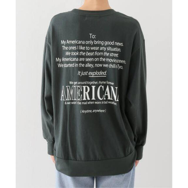 【AMERICANA/アメリカーナ】 BACK PRINT ロングTシャツ 4