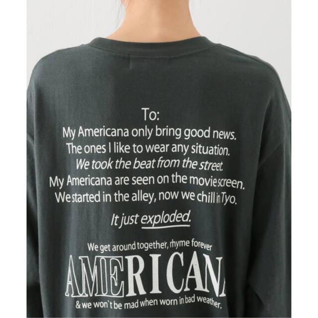 DEUXIEME CLASSE(ドゥーズィエムクラス)の 【AMERICANA/アメリカーナ】 BACK PRINT ロングTシャツ レディースのトップス(カットソー(長袖/七分))の商品写真