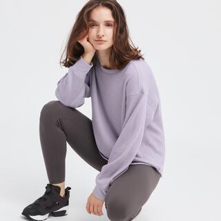 ユニクロ(UNIQLO)のワッフルクルーネックt(Tシャツ(長袖/七分))