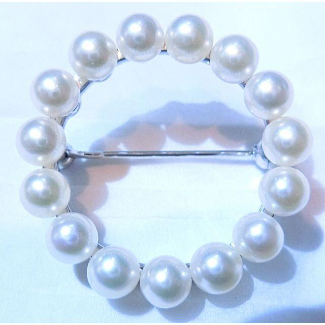 MIKIMOTO ミキモト サークル パールブローチ