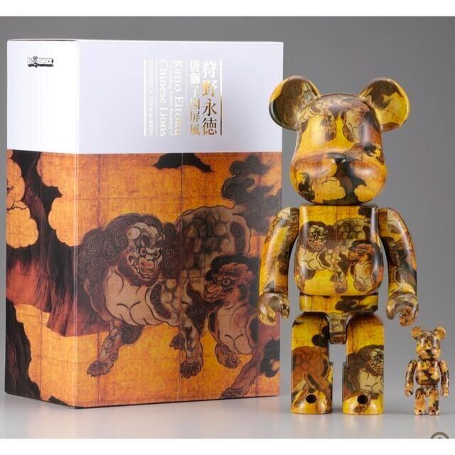 BE@RBRICK 狩野永徳「唐獅子図屏風」100％ & 400％ ベアブリック