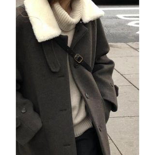 ounce base fur collar coat コート