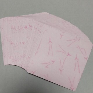 越前和紙 折り紙サイズ 同柄60枚セット 9センチ正方形 ピンク・松葉柄(カード/レター/ラッピング)