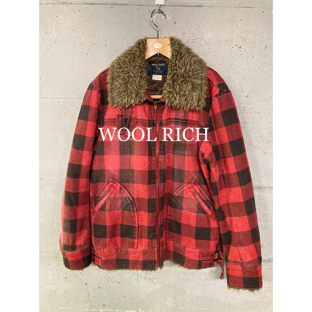 WOOL RICH ヴィンテージ加工ボアジャケット！ブロックチェック！