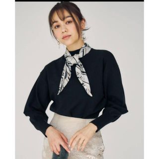 マーキュリーデュオ(MERCURYDUO)のスカーフ付きハイネックニット❤️新品タグ付き(ニット/セーター)