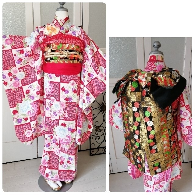 使い勝手の良い JAPANSTYLE&だらりの帯☆７歳七五三フルセット 和服+着物