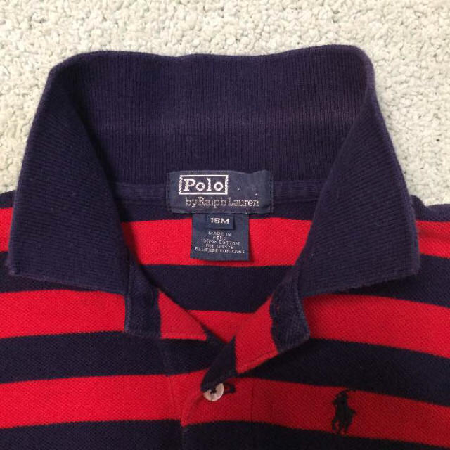 POLO RALPH LAUREN(ポロラルフローレン)の【♡はるる♡さま専用】ラルフローレン 長袖 ポロシャツ ロンパース カバーオール キッズ/ベビー/マタニティのベビー服(~85cm)(ロンパース)の商品写真