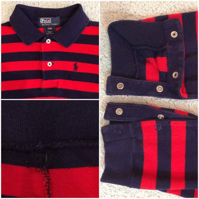 POLO RALPH LAUREN(ポロラルフローレン)の【♡はるる♡さま専用】ラルフローレン 長袖 ポロシャツ ロンパース カバーオール キッズ/ベビー/マタニティのベビー服(~85cm)(ロンパース)の商品写真