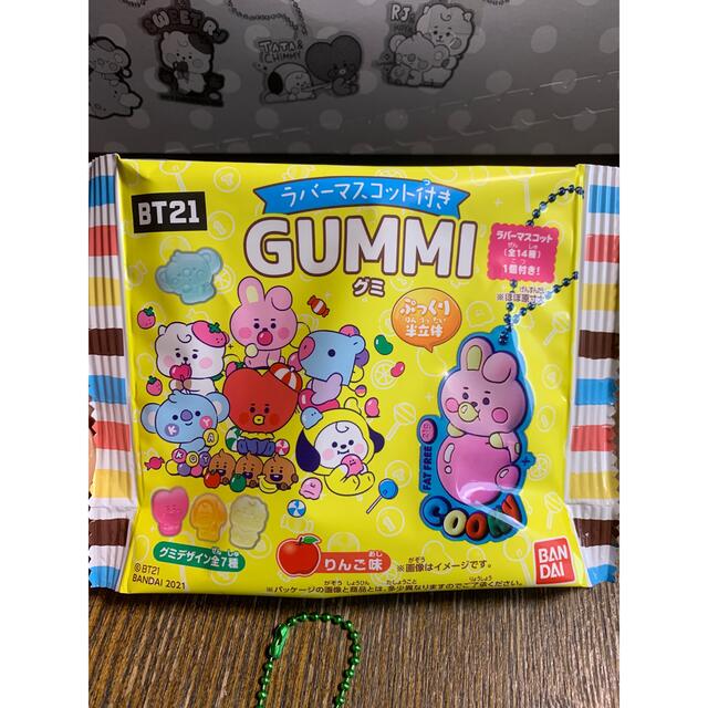 防弾少年団(BTS)(ボウダンショウネンダン)のBT21 ラバーマスコット付きGUMMI エンタメ/ホビーのおもちゃ/ぬいぐるみ(キャラクターグッズ)の商品写真