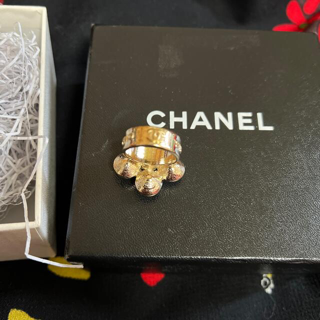 指輪 シャネル CHANEL ラインストーン キラキラ ロゴ