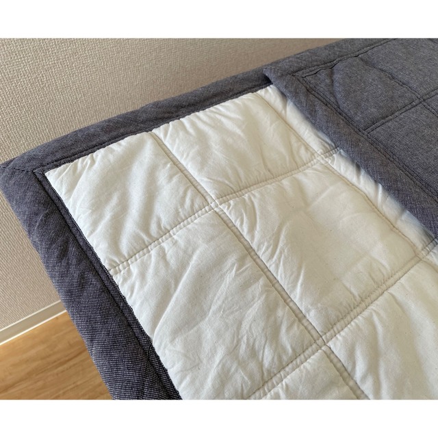 MUJI (無印良品) - 美品 無印良品 洗える キルティング ラグ 140 MUJI (無印良品) - 美品 無印良品 洗える キルティング ラグ 140