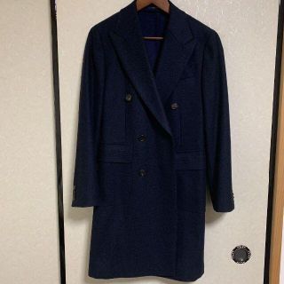 【専用】スーツサプライ　ロングコート　ネイビー(チェスターコート)