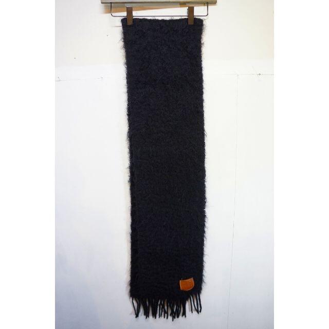 LOEWE - 極美品 20AW LOEWE ロエベ モヘア ニット マフラー 黒 LOEWE - 極美品 20AW LOEWE ロエベ モヘア ニット マフラー 黒