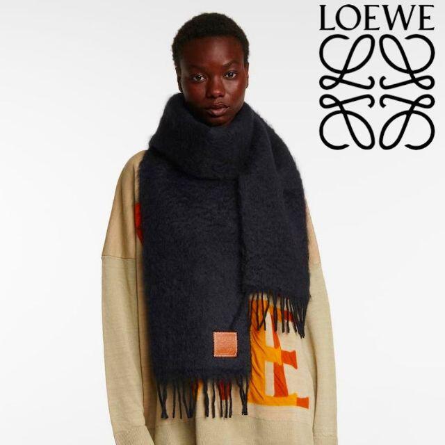 LOEWE(ロエベ) マフラー美品  黒ファッション小物