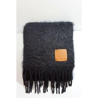 ロエベ(LOEWE)の極美品 20AW LOEWE ロエベ モヘア ニット マフラー 黒 319L▲(マフラー)