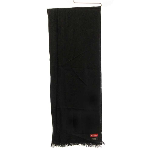 Supreme(シュプリーム)のSUPREME シュプリーム 17AW fuck cashmere scarf 総柄カシミヤスカーフ ブラック メンズのファッション小物(バンダナ/スカーフ)の商品写真