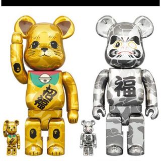 メディコムトイ(MEDICOM TOY)のBE@RBRICK BAPE 招き猫&達磨 100%&400%(フィギュア)