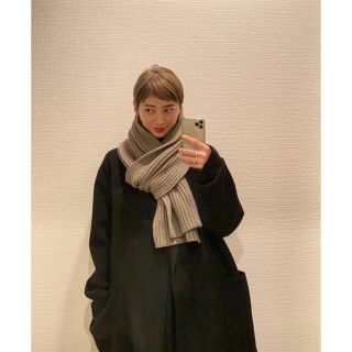 トゥデイフル(TODAYFUL)のTODAYFUL Wool Rib Stole グレージュ(マフラー/ショール)