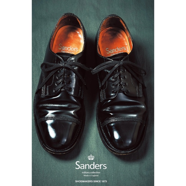 SANDERS MILITARY DERBY SHOE ブラック 8