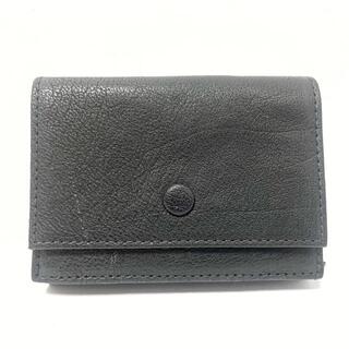 ゲンテン(genten)のゲンテン 3つ折り財布美品  - 黒 レザー(財布)
